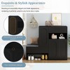 CAVINAS 2-in-1 Versatile Wooden Shoe Rack Soft Storage Bench with Adjustable Shelf,Modern Shoe Cabinet Bench for Living Room,Entryway - 3 of 4