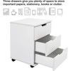 FONTOI File Cabinets, 3 Drawer Vertical Rolling Wood with Casters for Home Office, Stylish Under Desk Solution, White, 15.74"*15.74"*22.16" - 2 of 4