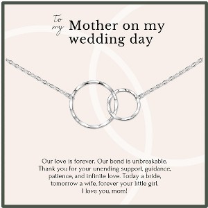 HOPE LOVE SHINE Wedding Gifts for Mom on Wedding Day from Bride Groom 14K Gold Plated Sterling Silver 2 Rings 18" - 1 of 1