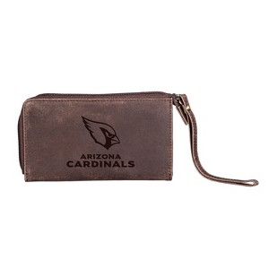 Evergreen NFL Arizona Cardinals Brown Leather Women's Wristlet Wallet Officially Licensed with Gift Box - 1 of 1