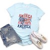 Simply Sage Market America Wave Stacked Coquette Short Sleeve Tee - 3 of 4