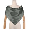 INSPIRE CHIC Women's Solid Color Satin Large Square Scarf Neckerchief Bandanas 35"x35" - 2 of 4