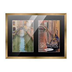 PosterPalooza | Metallic Gold Bronze Finish Collage Frame - Black Mat, 20 Frame Sizes, UV Acrylic - 1 of 4