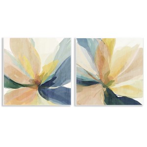 Stupell Industries Abstract Sunshine Florals 2pc Wall Plaque Art Set - 1 of 4