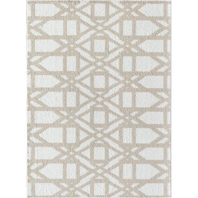 Rugs America Mika Mo30a Milk And Honey Geometric Contemporary Cream ...
