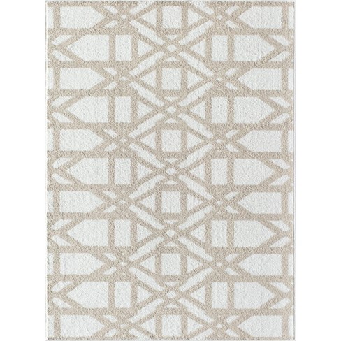 nuLOOM Myka Checkered Black and White 4 ft. x 6 ft. Indoor/Outdoor Area Rug