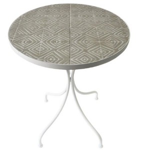 Jiallo Mosaic Art Collection Peace Lily Accent Table - 1 of 2