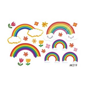 3 Packs Easter Egg Cartoon Glass Window Decoration Wall Sticker, Specification: Rainbow - 1 of 4