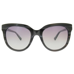 Ellen Degeneres ED REDONDO GRYS Womens Rectangle Polarized Sunglasses Grey Stripe 54mm - 1 of 2