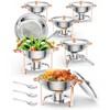 Chafing Dishes Set - 6 Pack Stainless Steel Buffet Servers with Fuel Cans, Dome Lids & Serving Utensils? for Catering, Weddings & Events - 4 of 4