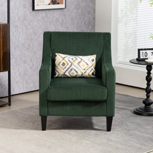 Modern Upholstered Accent Chair With Scooped Arms,Upholstered Armchair,Accent Chair Living Room,Single Sofa,Indoor Furniture-Maison Boucle - 1 of 4