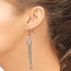 Black Bow Jewelry Polished Open Hearts Dangle Earrings in Stainless Steel - 3 of 4