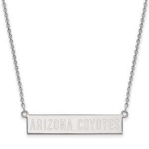 Black Bow Jewelry Sterling Silver Arizona Coyotes NHL Necklace 18 Inch - 1 of 4