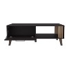 Coffee Table, 1 Door, 1 Shelf, Black / Natural Oak - 2 of 4