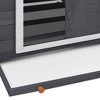 vidaXL Chicken Coop Gray and White 59.8"x37.7"x43.3" Solid Firwood - 4 of 4