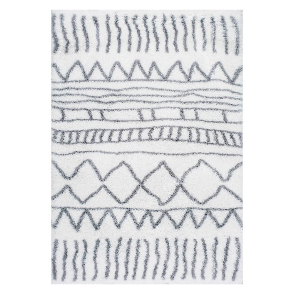 Gray Solid Loomed Area Rug 5'X8' - nuLOOM