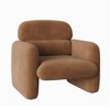 Modern Accent Chair, Wood Frame Sofa Chair, Comfortable Reading Armchair for Living Room, Bedroom - 4 of 4