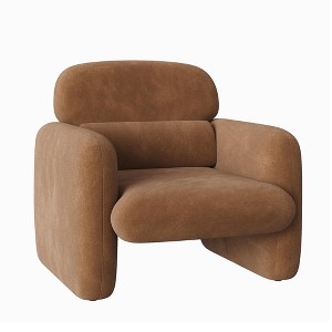 GustoWave 28.7'' W Comfortable Single Accent Chair, Chenille Single Sofa Chair, Spring Sponge Wood Frame Sofa Chair for Living Room - 1 of 4