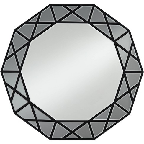 Heritage Round framed mirror - Matte Black