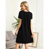 Womens Maternity Nursing Dress Short Sleeve Midi Dress Casual Solid Color Button Down Breastfeeding Dress - 4 of 4