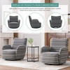 PAGED Modern Accent Chair Striped Upholstered Reading Chair Swivel Leisure Arm Chair with High Resilience Sponge Filling for Office - 2 of 4