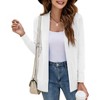 Imily Bela Womens Knit Open Front Long Sleeve Cardigan Sweater with Pockets - 3 of 4