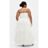 Women's Plus Size Sweetheart Tulle Maxi Dress - coconut | CITY CHIC - 3 of 4