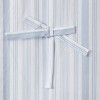 Kate Aurora Country Farmhouse Cotton Striped Tie Up Window Curtain - 63 in. Long - Blue - 4 of 4