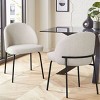 Set of 4 Dining Chairs Modern Upholstered Armless Kitchen Chair with 20 Inch  Wider Seat and Metal Legs for Dining Room,Kitchen-Tanpinhause - 3 of 4