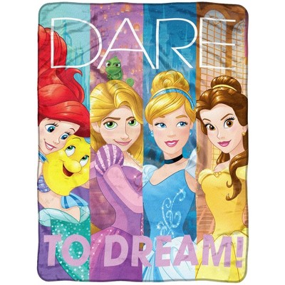 Northwest Disney Princess Micro Raschel Throw Blanket, 46" x 60", Dreamers