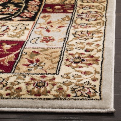 Grey and Multicolor Floral 4' x 6' Synthetic Area Rug