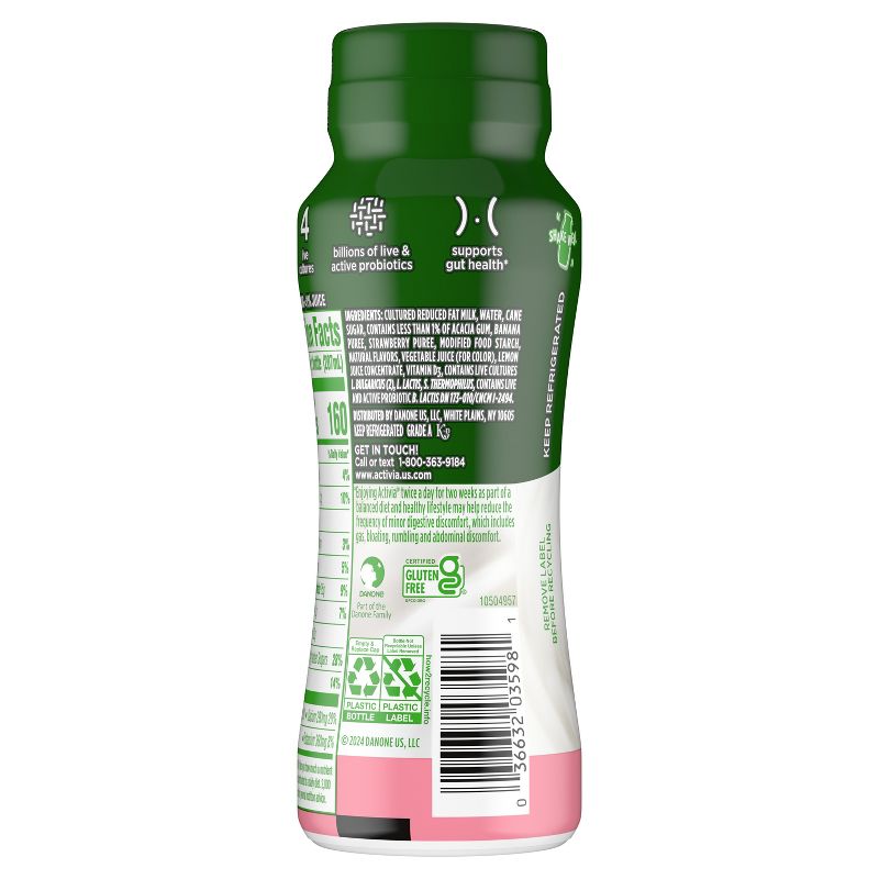 Activia Probiotic Strawberry Banana Dairy Drink - 7 fl oz Bottle, 4 of 10