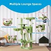 53 inch Cat Tower for Indoor Cats, Cat House with Padded Platform Bed, Toy Balls, Large Cozy Condo - 4 of 4