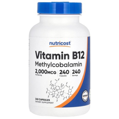 Nutricost Vitamin B12, 2,000 mcg, 240 Capsules