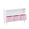 NicBex Modern Kids Bookshelf with 3 Collapsible Fabric Drawers, Children's Book Display, Toy Storage Cabinet Organizer,Safety-Buckled Storage Bookcase - 4 of 4