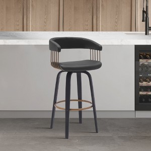 Armen Living Topanga Upholstered Barstool - 1 of 4