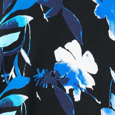 black watercolor floral