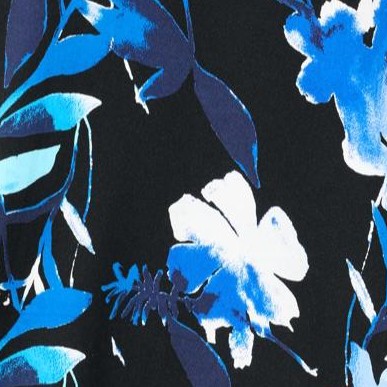 black watercolor floral