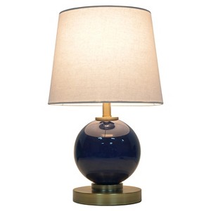 Glass Table Lamp with Touch On/Off Navy - Pillowfort , Size: Lamp Only, Blue
