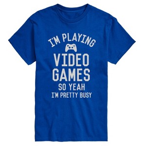 Men's - Instant Message - I'm Playing Video Games Short Sleeve Graphic T-Shirt - 1 of 4