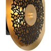 Possini Euro Design Possini Euro Kora 8 1/2" High Black and Gold Leaf LED Wall Sconce Set - 2 of 4