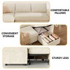 Vipbear L-Shaped Sleeper Sofa with Pull Out Bed,82" Sectional Couch with Reclining Backrest/Armrest Storage/Cup Holder/Side Pocket,Tool-Free Assembly - 3 of 4