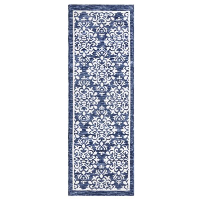 TOWN & COUNTRY EVERYDAY Walker Damask Medallion Everwash Washable Kitchen Mat