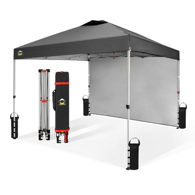 10x10 Recreational Centerlok Canopy & 1 Sidewall - Sto 'N Go, Silver Coated, 150D