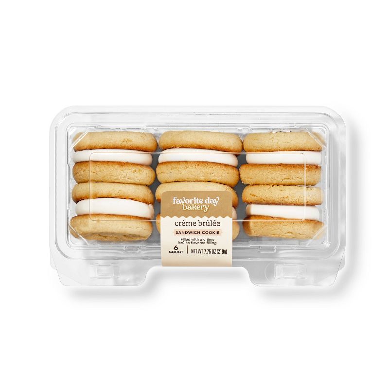 Creme Brulee Soft Sandwich Cookies - 6ct/7.75oz - Favorite Day&#8482;, 1 of 4