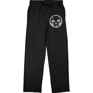 Magic the Gathering Black Mana Men's Black Sleep Pants - 1 of 4