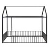TIRAMISUBEST Metal House Bed Floor Bed with Fence and Roof Design, Twin/Full Size Montessori Bed House Floor Bed for Kids Teens - 4 of 4