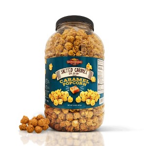 Stonehedge Farms Salted Caramel Flavored Popcorn - 32 oz Large Tub - Bulk Gourmet Deliciously Old Fashioned Popped Sweet Snacks - Made in the USA - 1 of 4