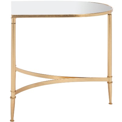 Nevin Gold Mirrored Curved Accent Table