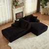 MYINDA 2-Seater Lazy Sofa Lounge Chair – No Assembly Needed, Corduroy Fabric, Plush Modern Design, Perfect for Indoor Living Rooms & Bedrooms - 4 of 4
